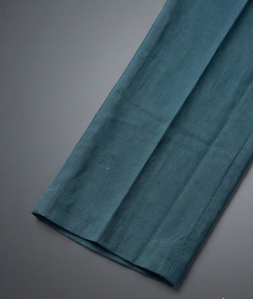 The Everyday Linen-Cotton Trousers | Tailored Comfort in Ocean Teal